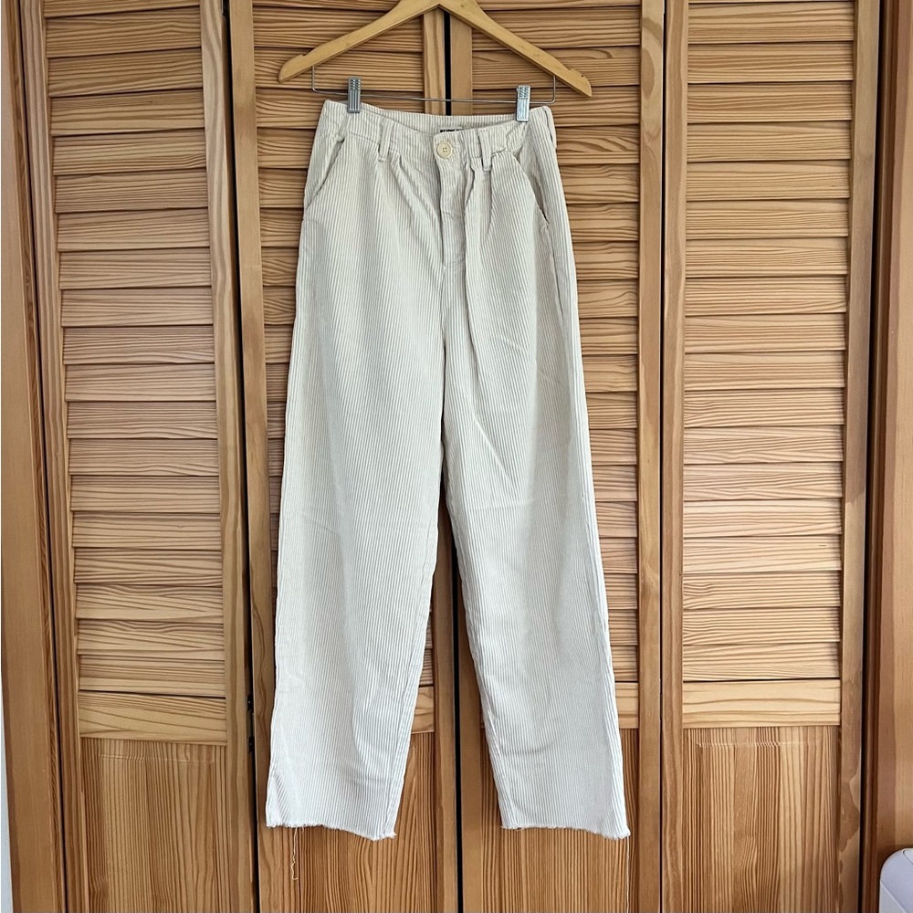 Rudy Jude - Cream Corduroy Pleated Pant